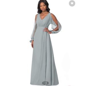 Gray PLUS sized Bridesmaids dress